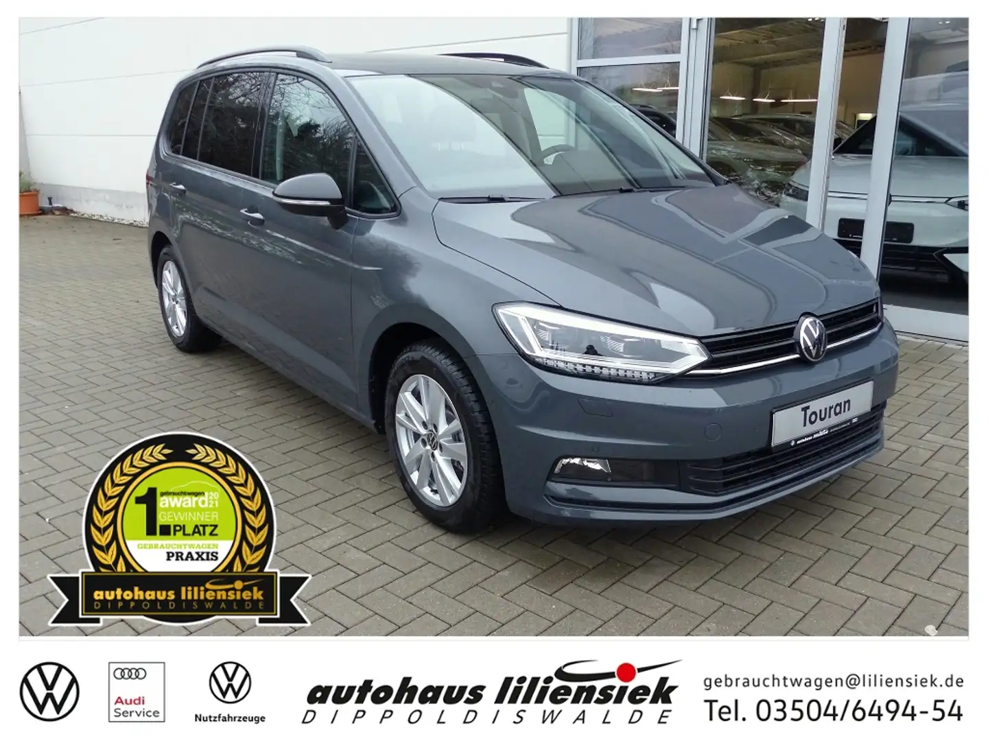 Volkswagen Touran 2.0 TDI DSG Highline *7-Sitzer*Sthz*AHK*LED* Grau - 1