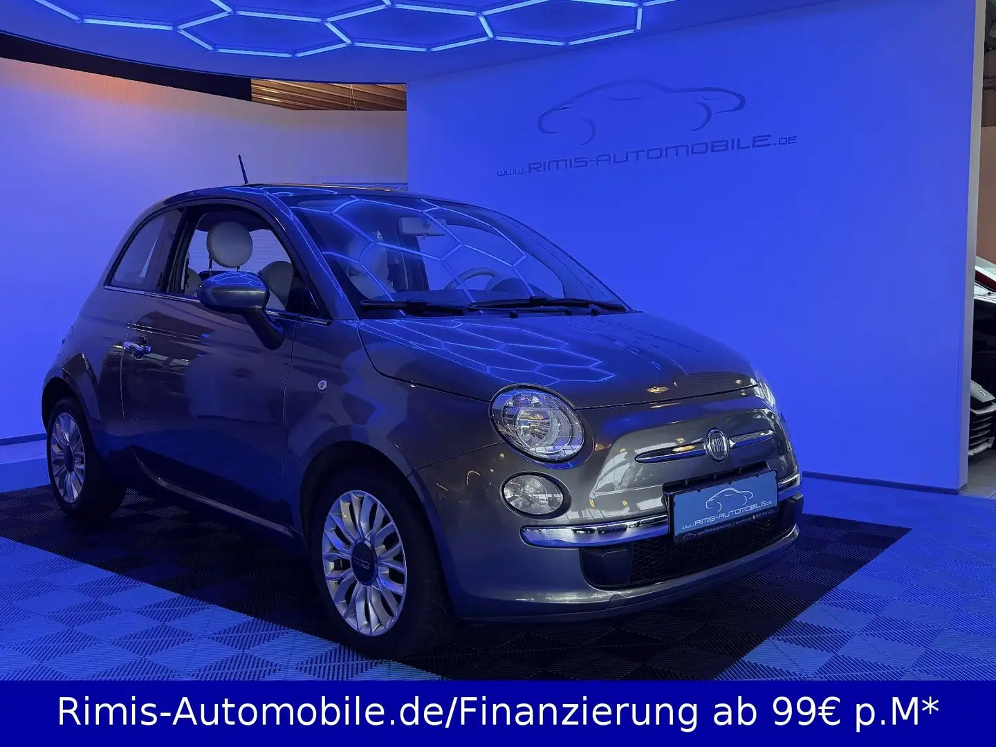 Fiat 500 Automatik Klima Panorama Glasdach Gris - 1
