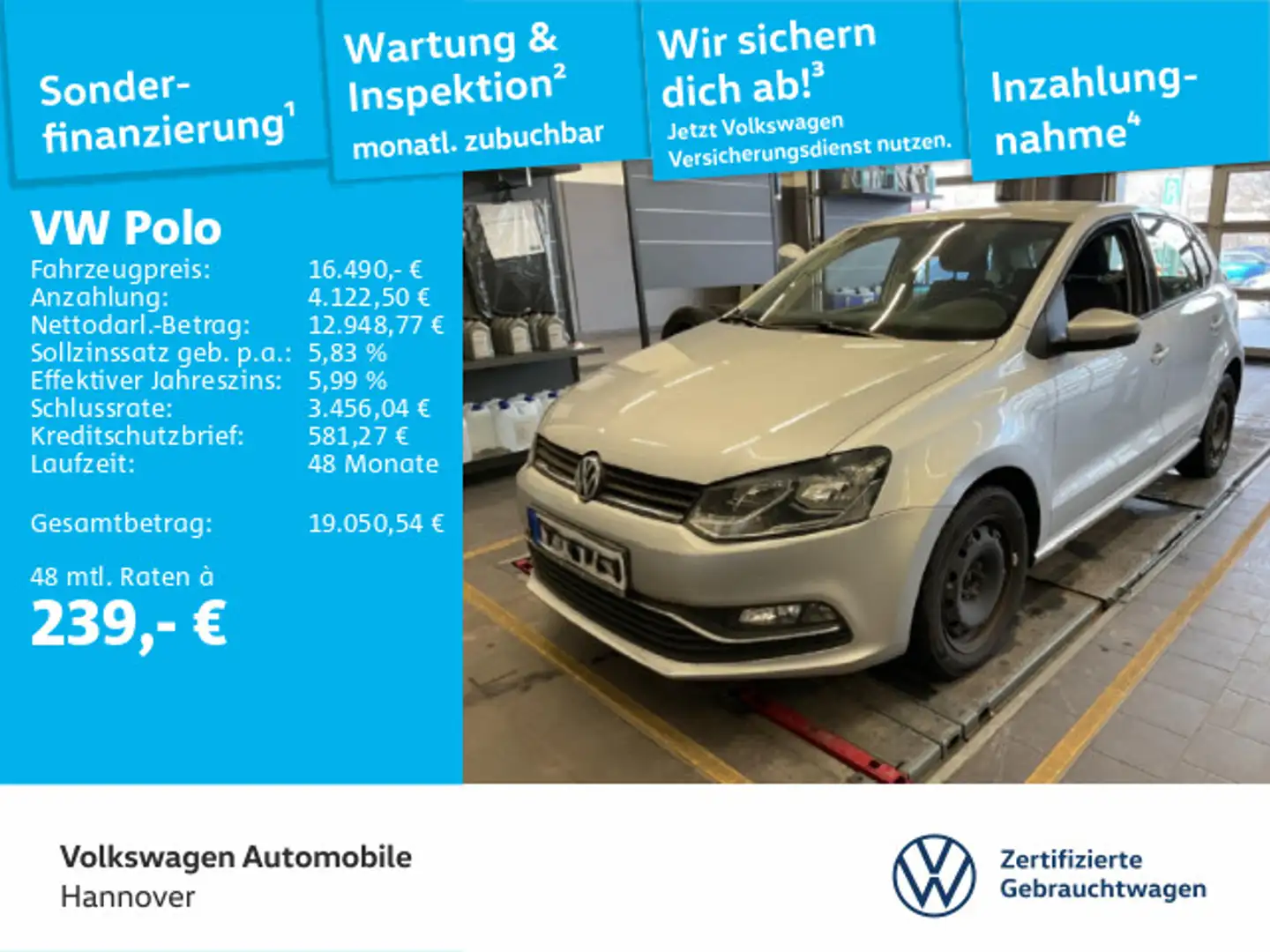 Volkswagen Polo 1.0 TSI DSG Highline Navi Kamera ACC LED Di Grau - 1