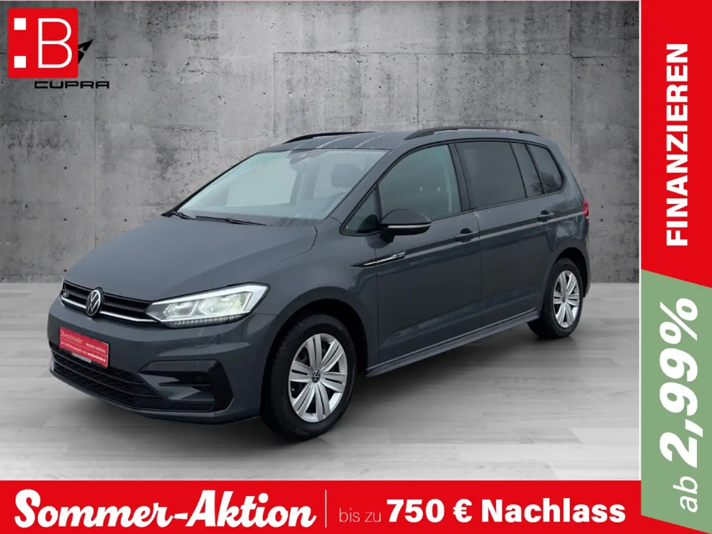 Volkswagen Touran 2.0 TDI DSG Highline R-Line 7-SITZE COCKPIT PRO LE Grau - 1