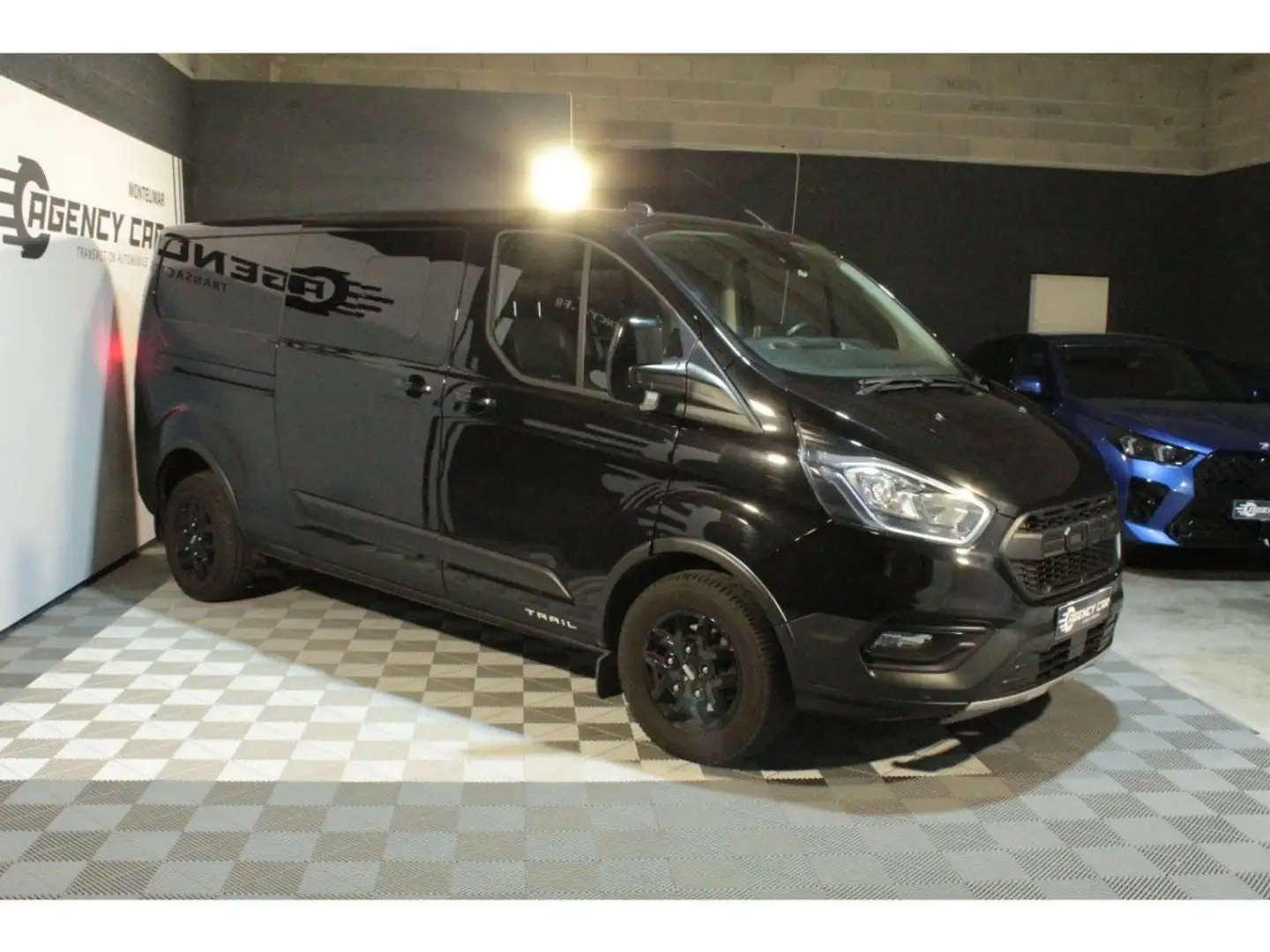 Ford Transit CUSTOM 2.0 EcoBlue 130ch CABINE APPROFONDIE Schwarz - 2