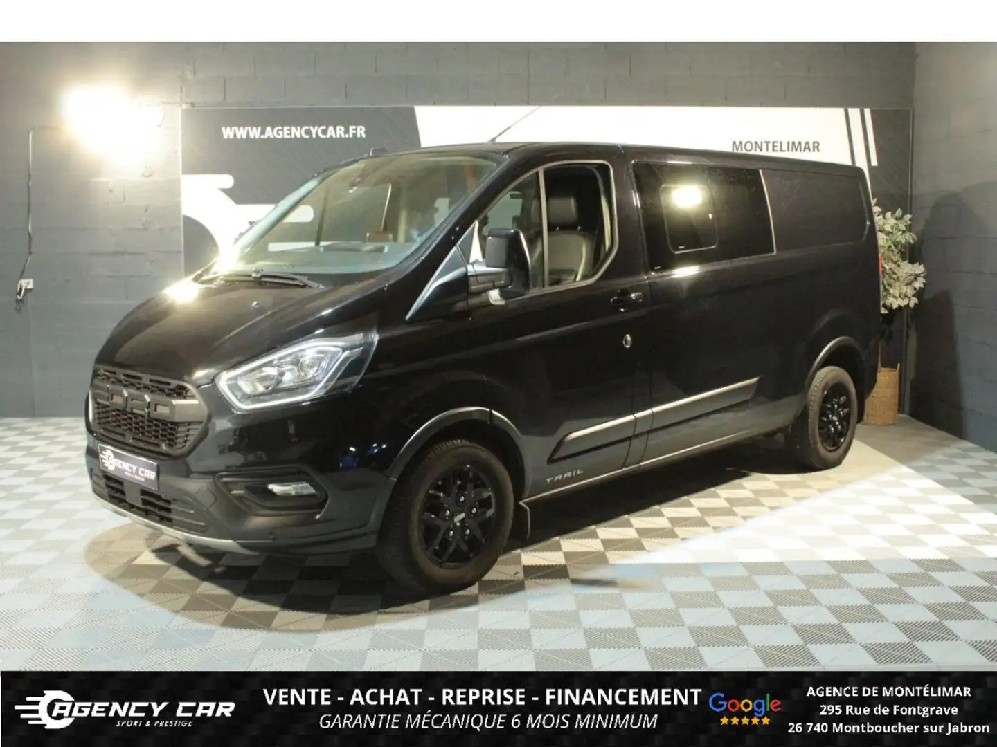 Ford Transit CUSTOM 2.0 EcoBlue 130ch CABINE APPROFONDIE Schwarz - 1