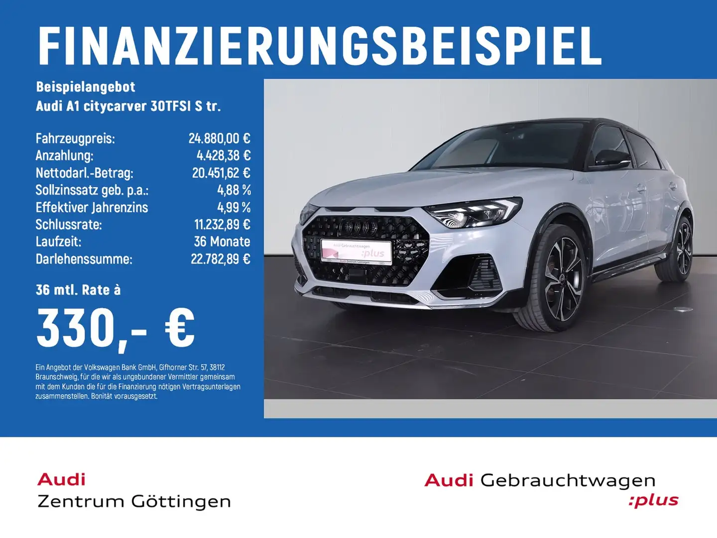 Audi A1 citycarver 30TFSI S tr. edition one ACC+OPTIK Grijs - 2