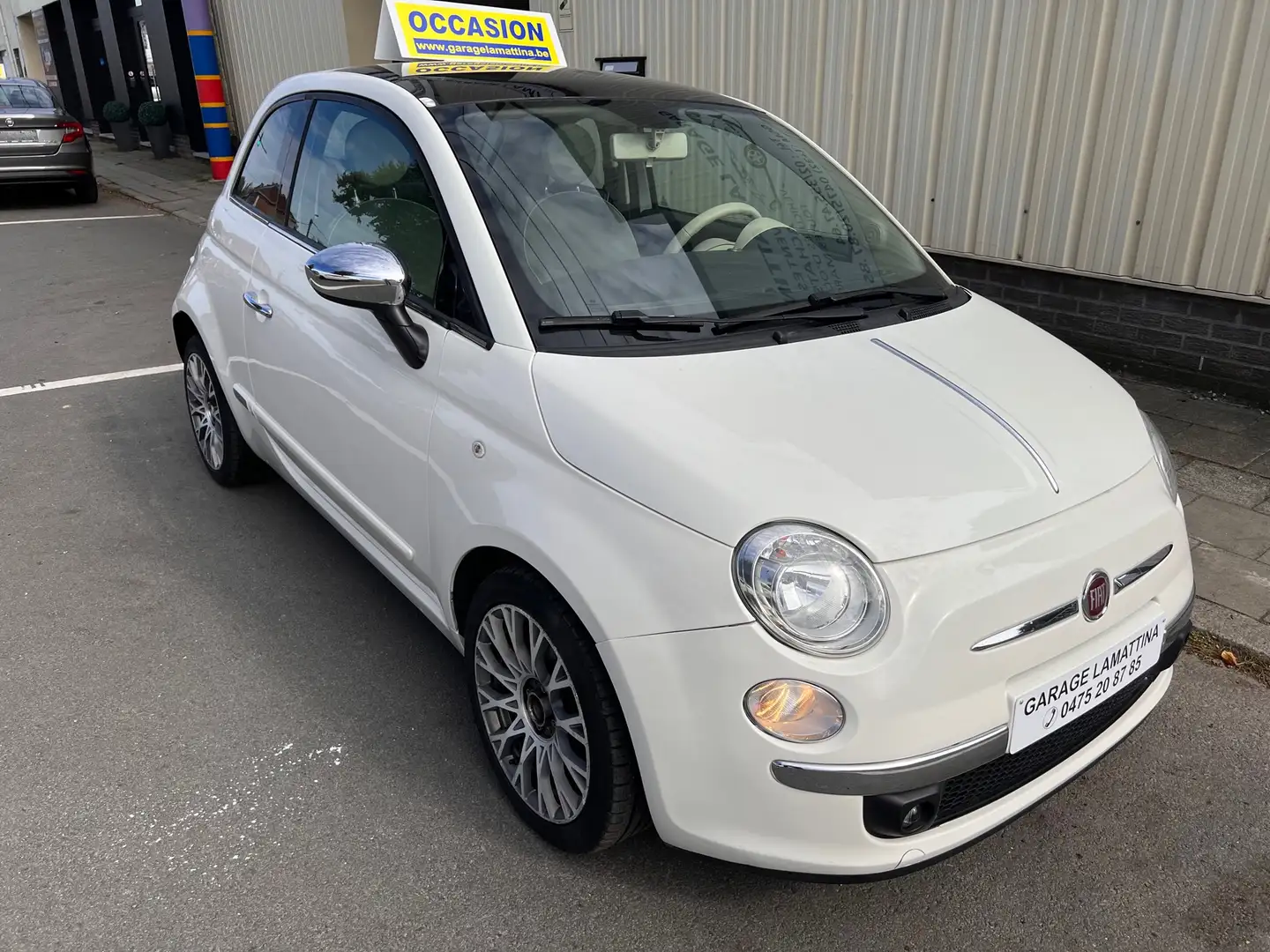 Fiat 500 1.2i Lounge Weiß - 2