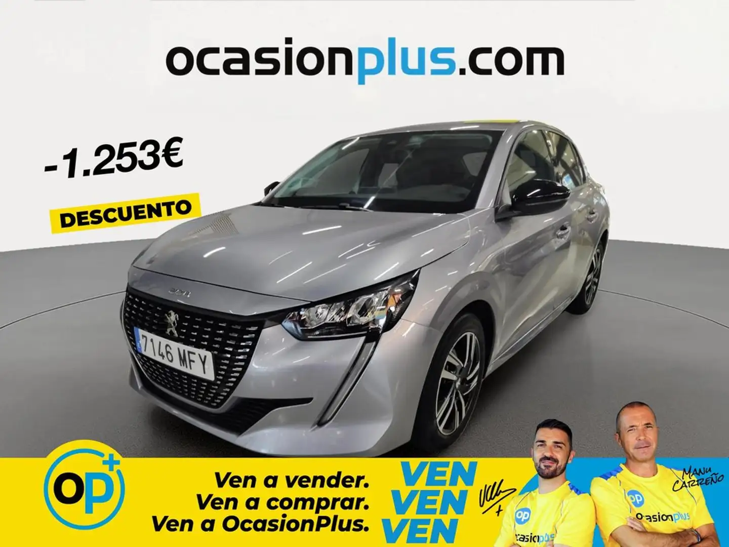 Peugeot 208 1.2 Puretech S&S Allure Pack 100 Gris - 1