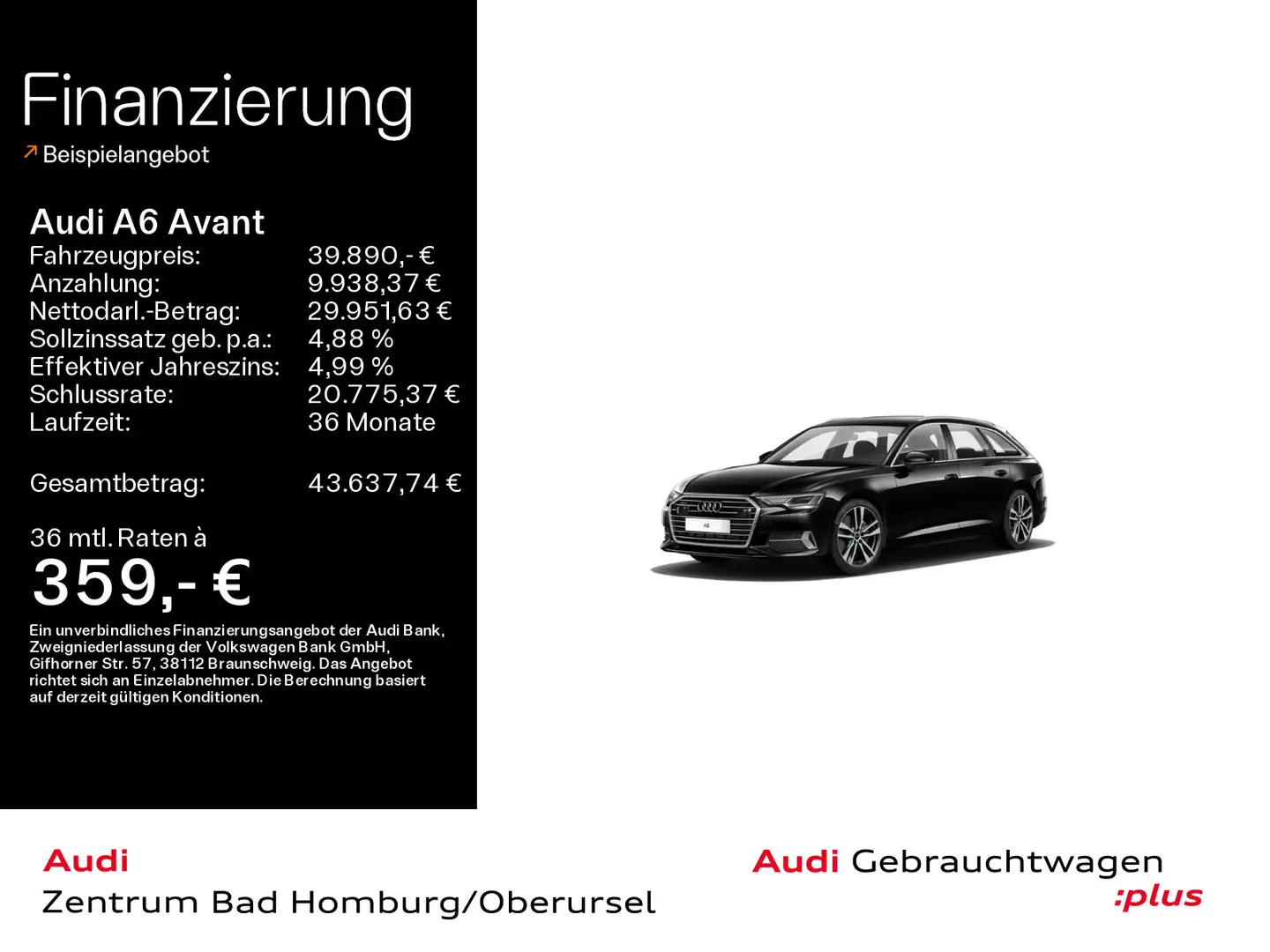 Audi A6 Sport 50 TDI quattro*Navi*LED*Alu*HUD*A Schwarz - 1