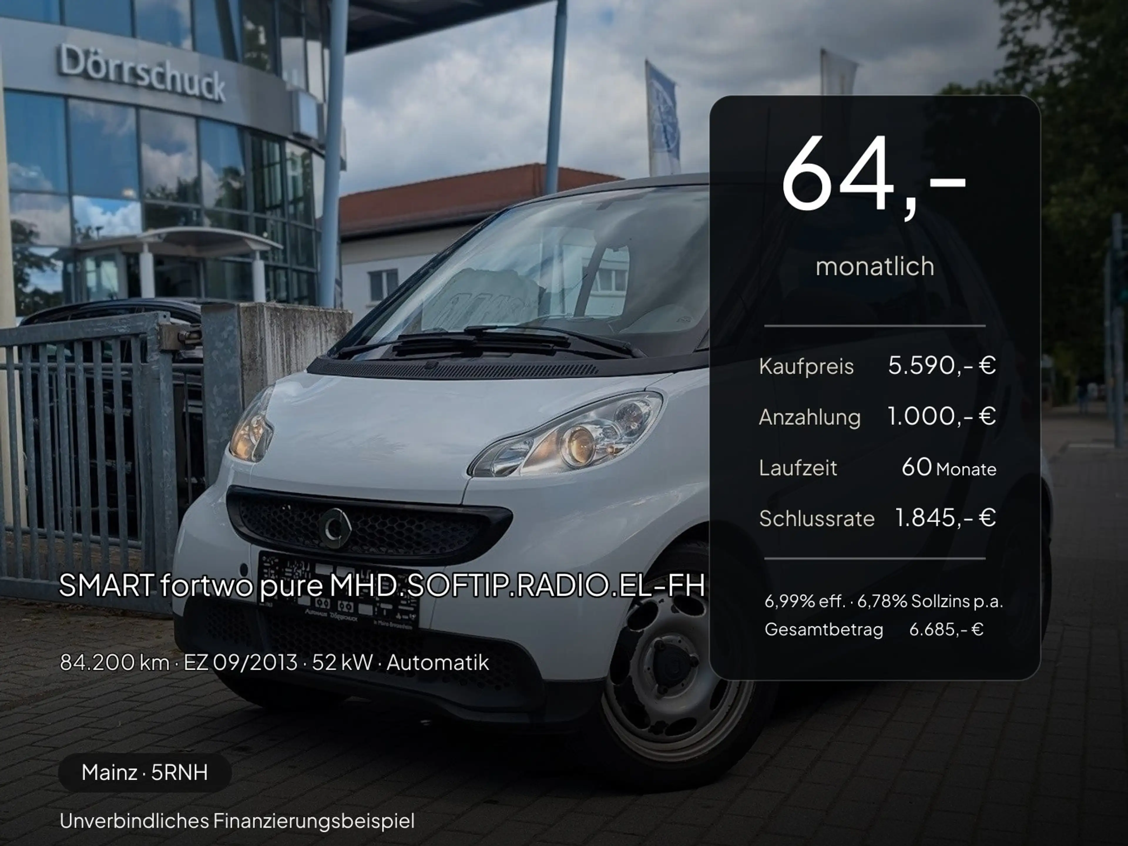 smart forTwo fortwo pure MHD.SOFTIP.RADIO.EL-FH — photo 2