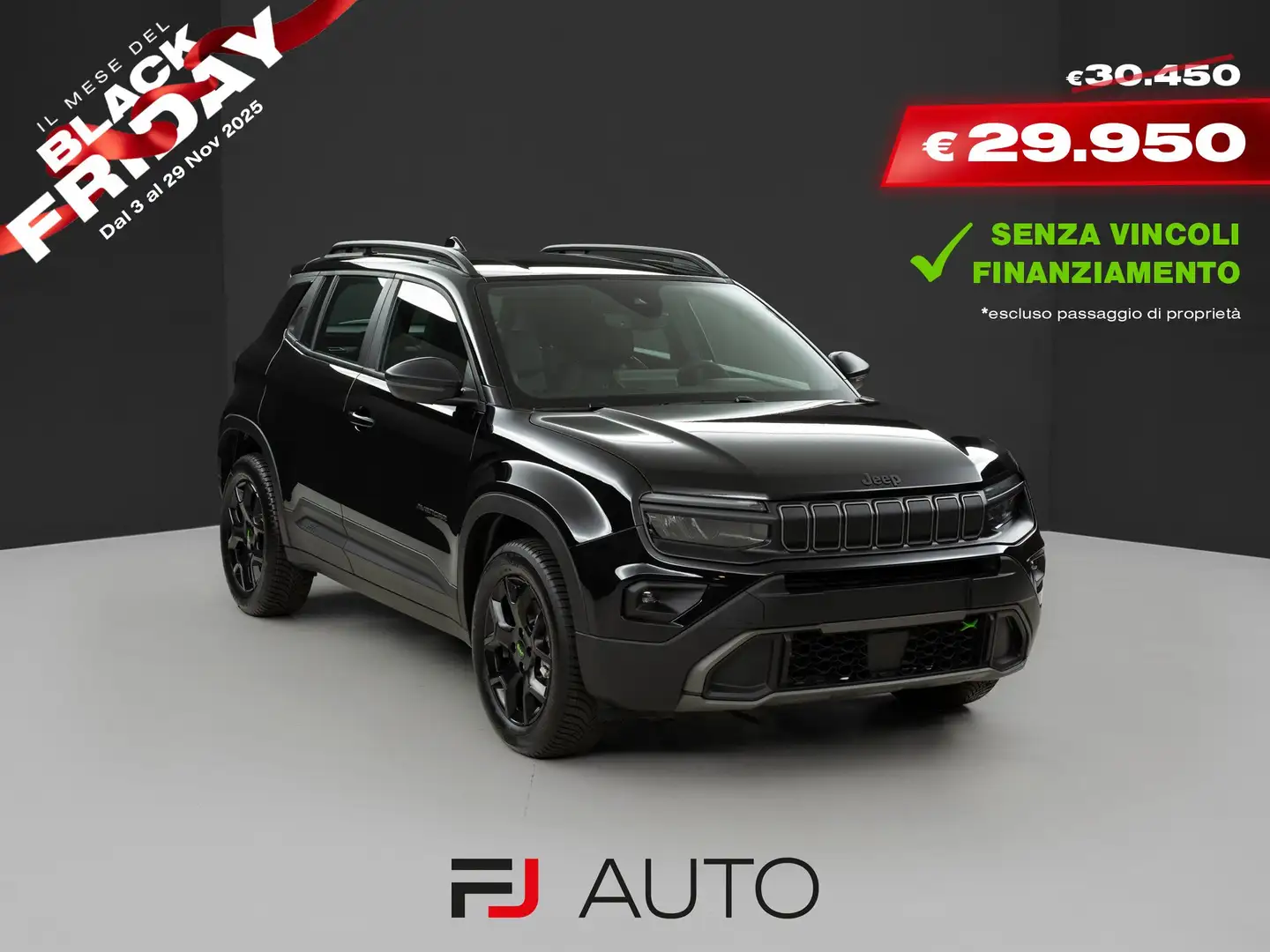 Jeep Avenger 1.2 turbo e-hybrid mhev Upland 4xe 145cv EDCT6 Zwart - 1