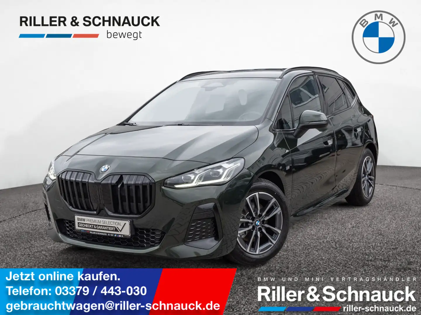BMW 218 i Active Tourer M-Sport SHZ H/K NAVI ACC Grün - 1