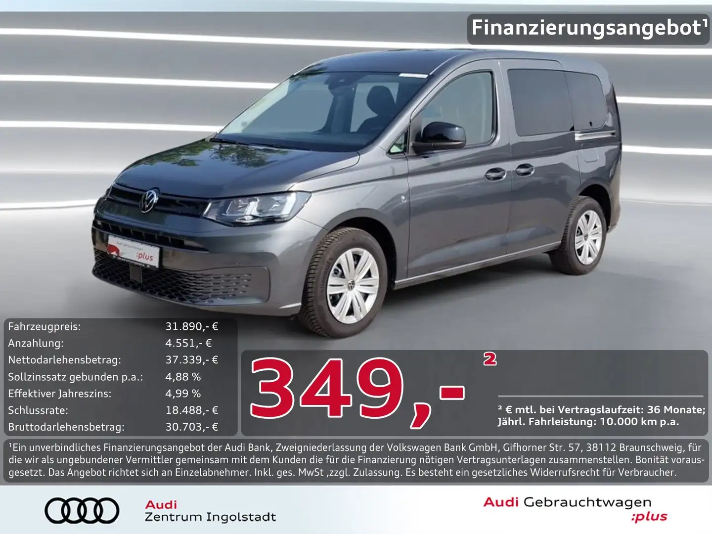 Volkswagen Caddy Kombi 2.0 TDI PDC+ SHZ KAM. GRA Grau - 1