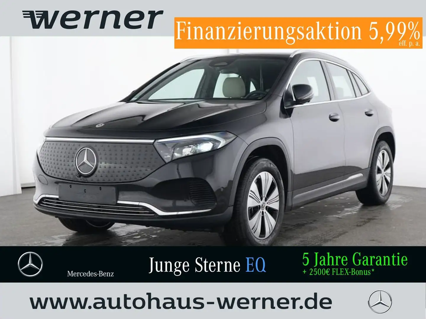Mercedes-Benz EQA 350 4M PROG-ADV FAP PANO AHK 360° VZA WINTER Noir - 1