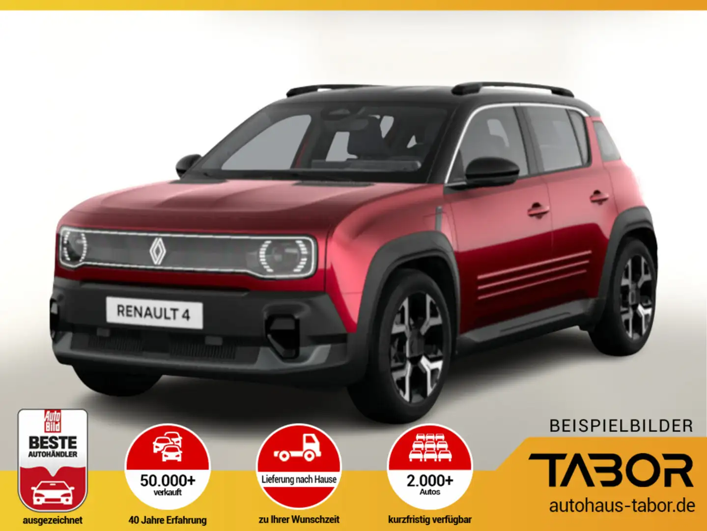 Renault R 4 Techno 150 Comfort Range Kam SHZ PDC Nav ACC Rouge - 1