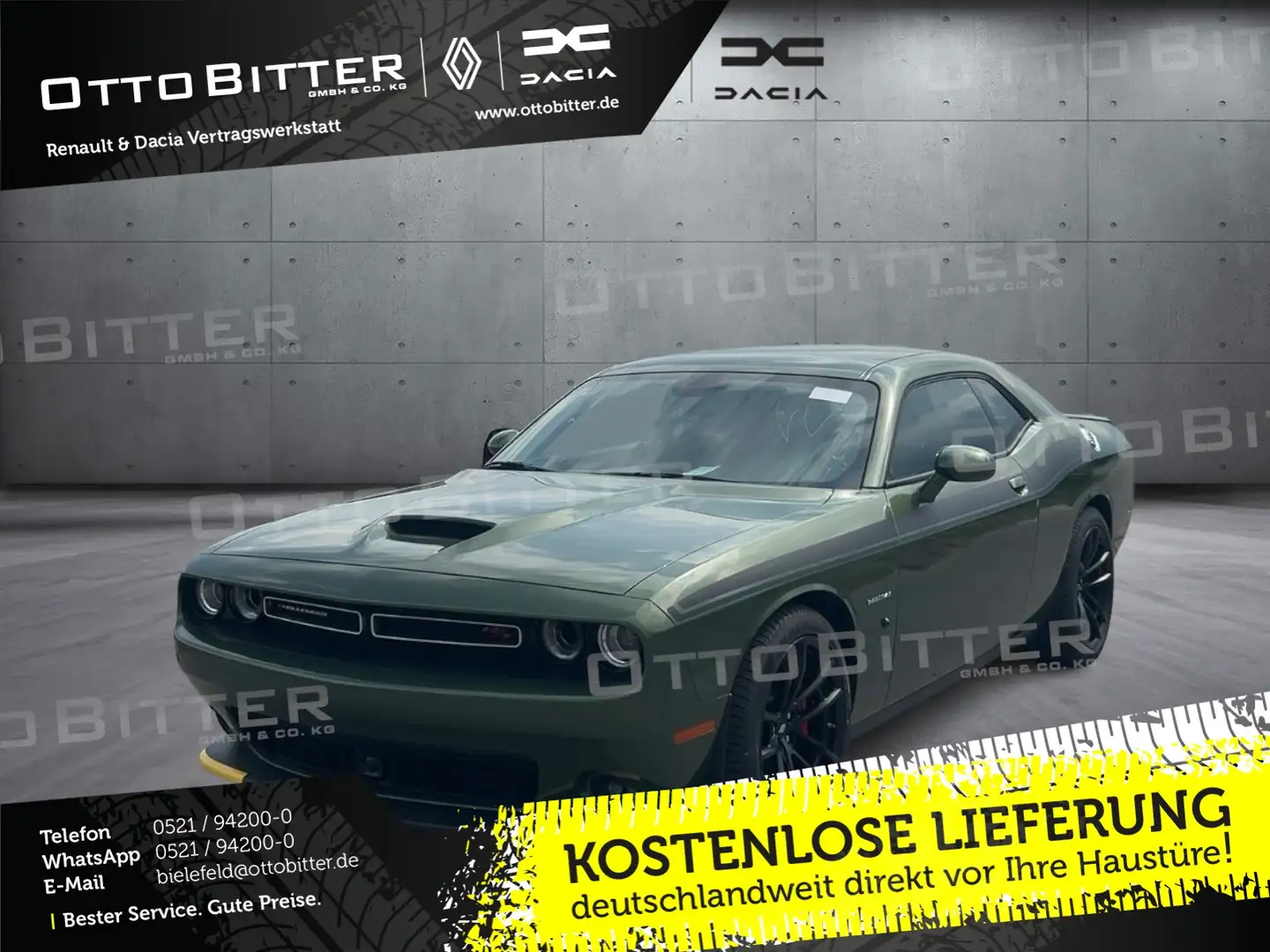Dodge Challenger R/T 5.7L V8 RT  BLACK/PERFORMANCE/VOLL Groen - 1