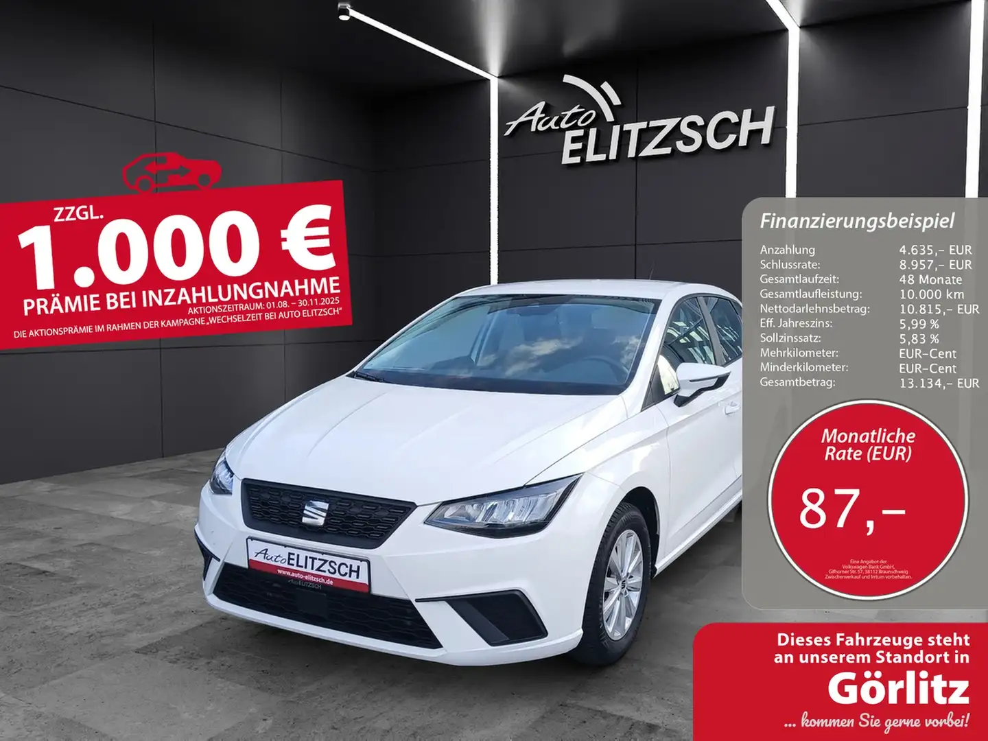 SEAT Ibiza 1.0 TSI Style LED Climatronic SH Weiß - 1