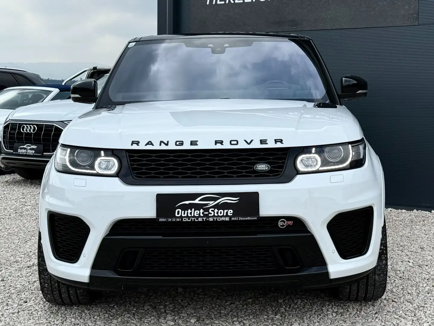 Land Rover Range Rover Sport 5,0 V8 S/C SVR*1.Besitz*Carbon*Meridian*Mwst.*22'' Weiß - 2