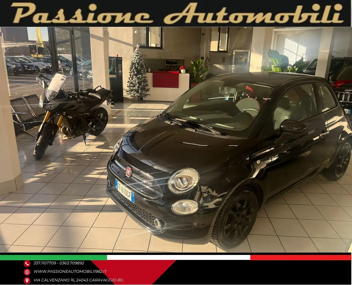 Fiat 500 500 1.3 mjt Lounge 95cv EURO6 Schwarz - 1