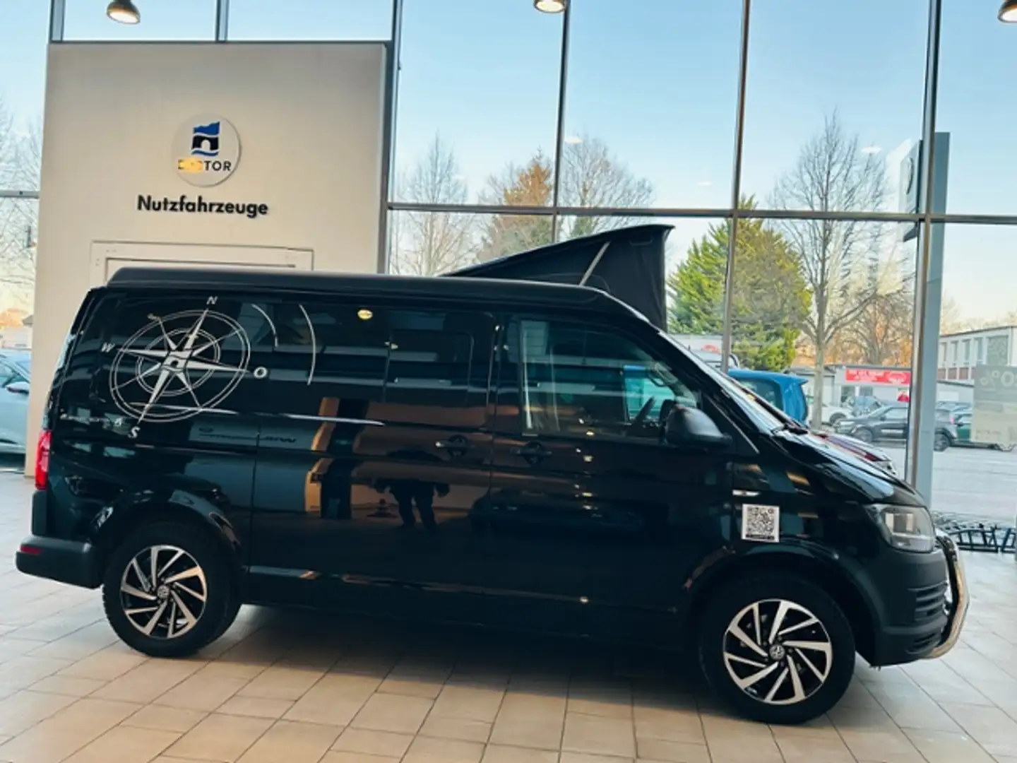 Volkswagen T6 Kombi Camperumbau ELBTOR EDITION TDI AHK KLIMA PDC AT-R Schwarz - 2