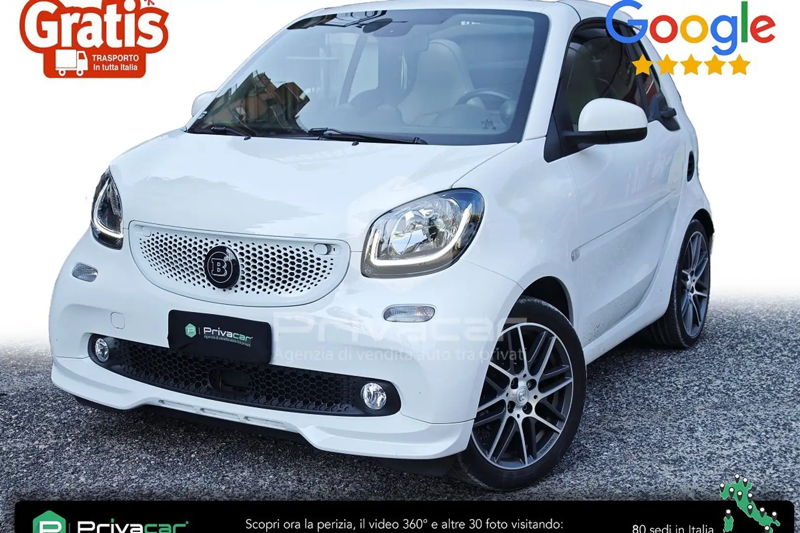 smart brabus fortwo 90 0.9 T twinamic cabrio BRABUS Style Bianco - 1