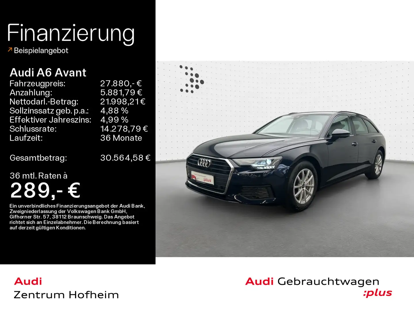 Audi A6 40 TDI S tro*LED*Navi+*Kamera* Blau - 1