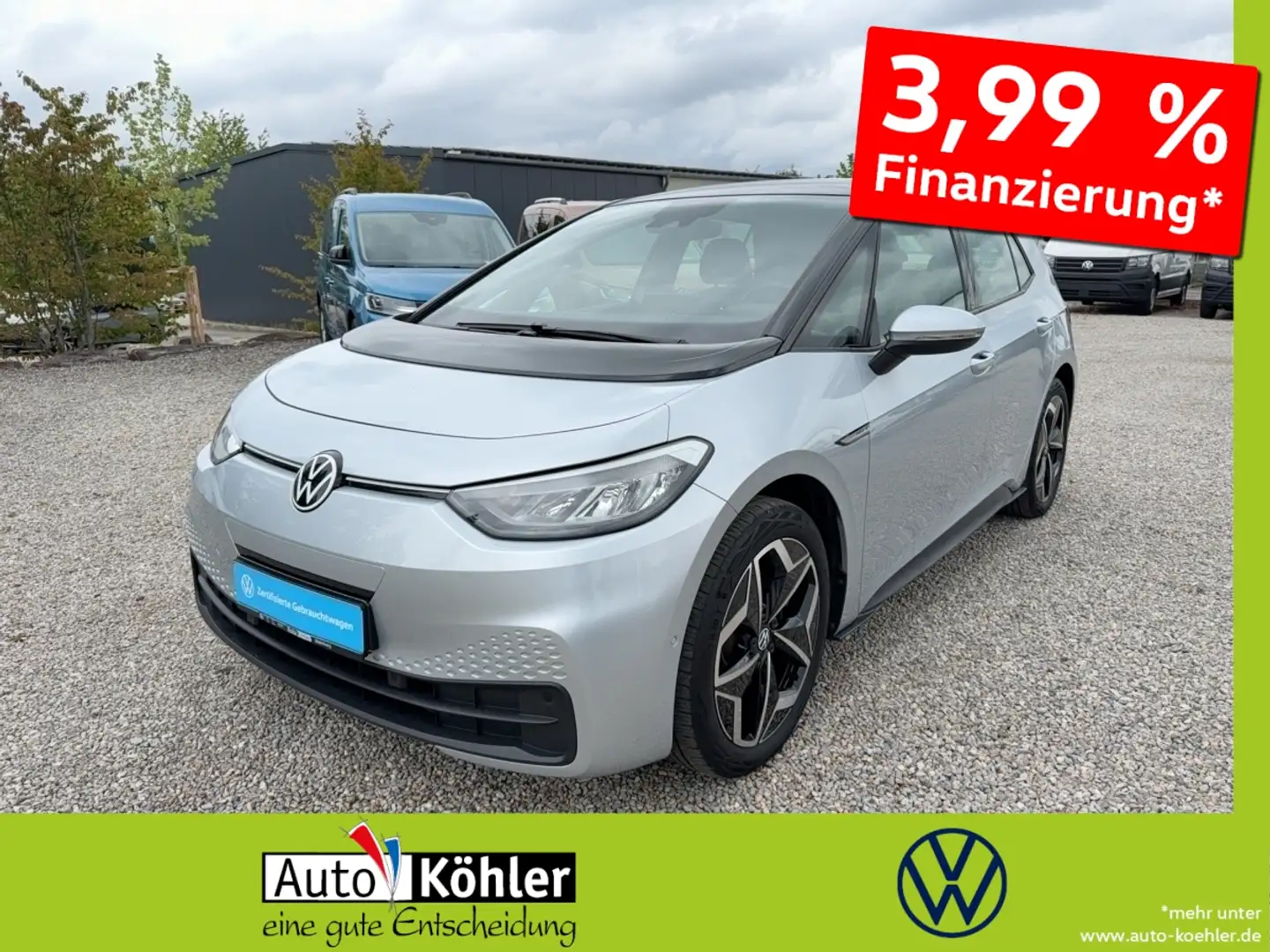 Volkswagen ID.3 Pro S Wärmepumpe ParkAss. KeyLess LM LED KlimaA Na Silber - 1