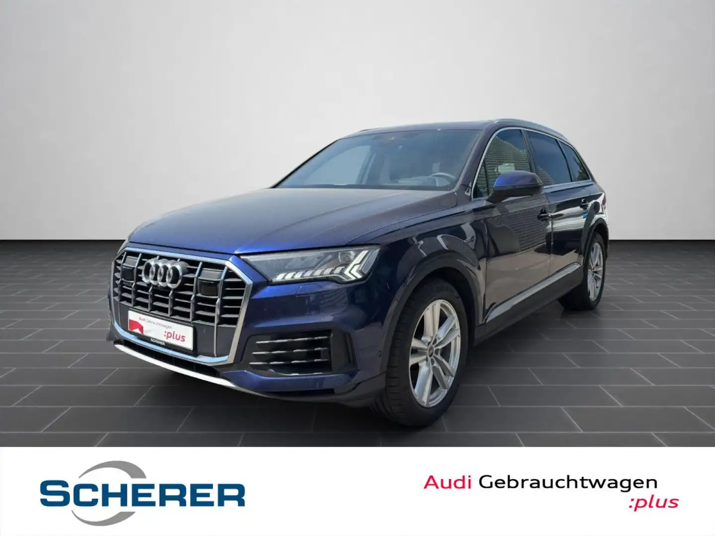 Audi Q7 55 TFSI MEMORY AHK NAVI 360° PANO Blau - 1