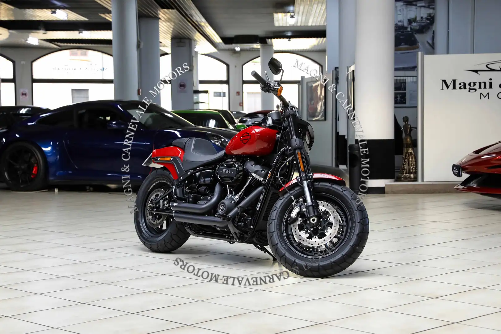 Harley-Davidson Fat Bob SCARICO "VANCE&HINES"|KEYLESS GO|FARI LED| Roşu - 2