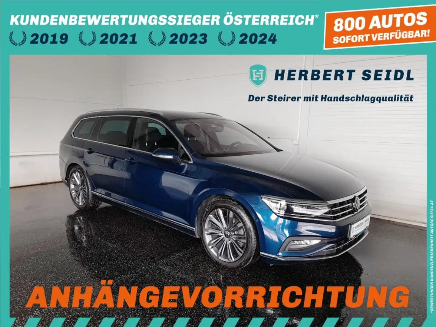 Volkswagen Passat Variant ELEGANCE 2,0 TDI DSG *18 ZOLL / MATRIX-LED / VIRTUELL / NAVI / AHV & KAMERA / SPORTFAHRWERK / ACC / DACHHIMMEL SCHWARZ* Blau - 1