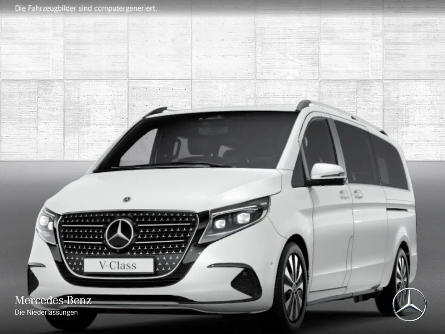 Mercedes-Benz V 300 d XL AVANTGARDE+9G+AHK+Klimaautom.+Navi+DIS Weiß - 2