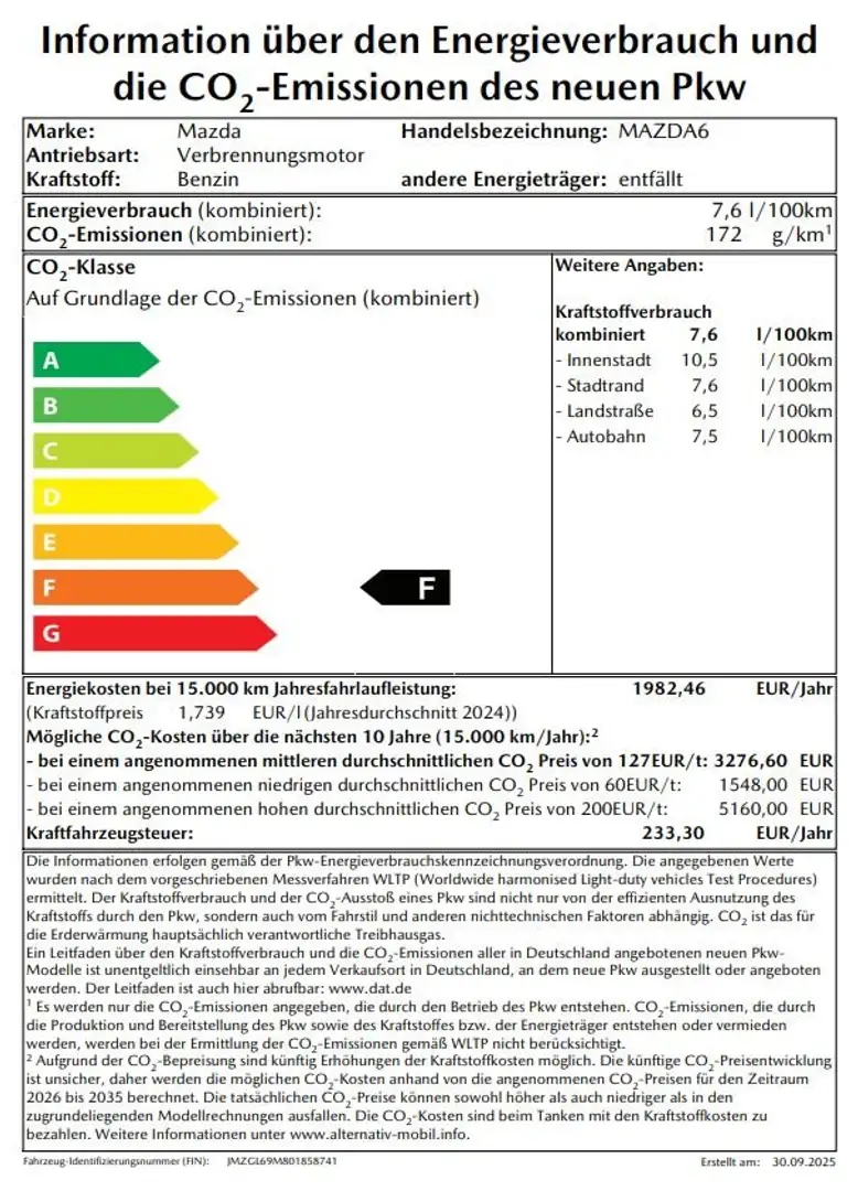 Mazda 6 Kombi Benzin Automatik Takumi Leder Matrix-LED Nav Weiß - 2