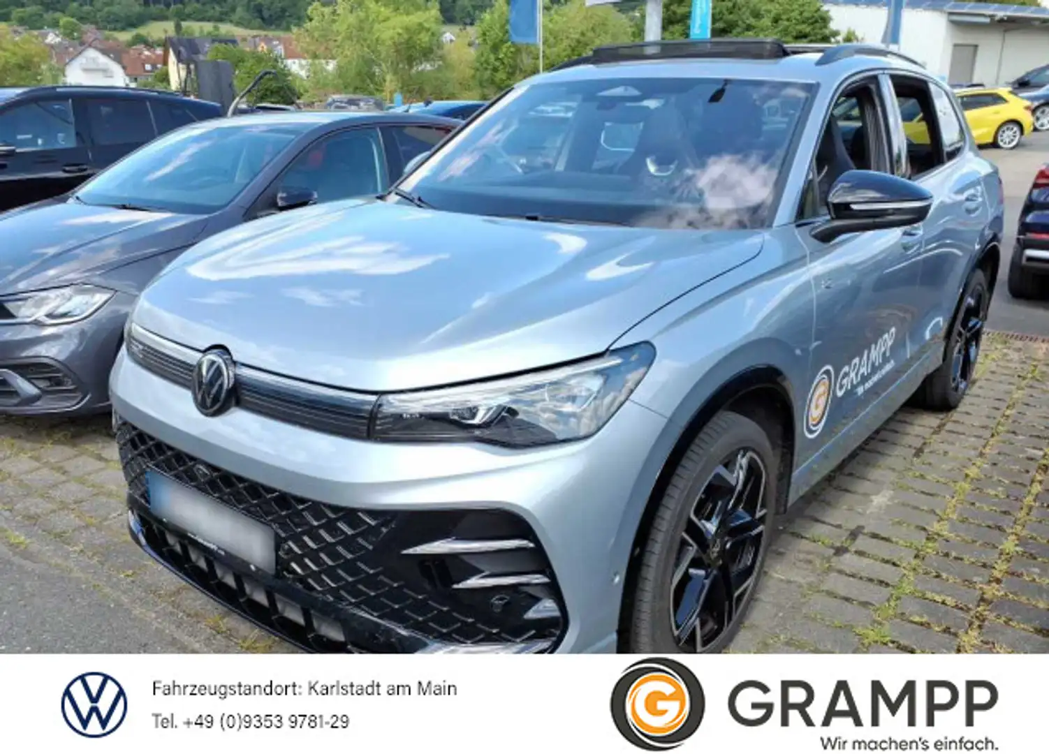 Volkswagen Tiguan R-Line 2.0TDI DSG 4M +BLACK STYLE+AHK+360 Silber - 1