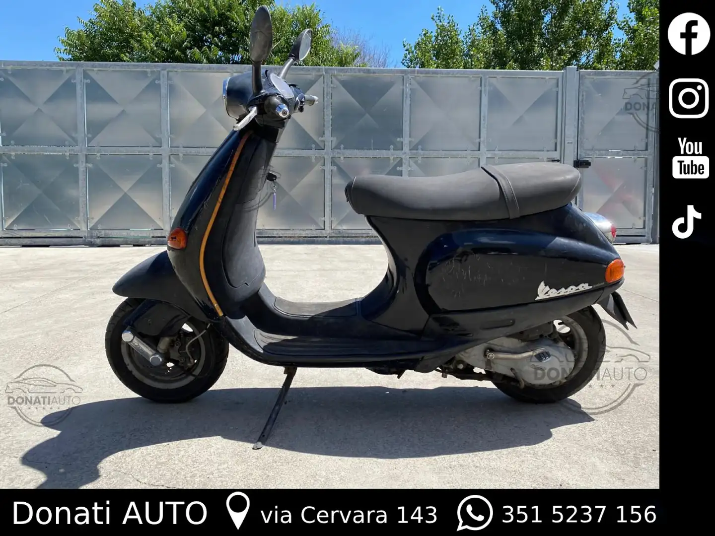 Vespa 50 ET2 50cc 2 tempi Storica ASSICURAZIONE Ridotta Černá - 1