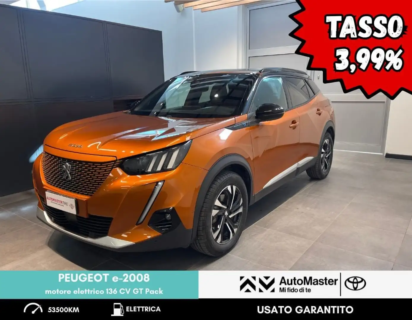Peugeot 2008 motore elettrico 136 CV GT Pack Arancione - 1