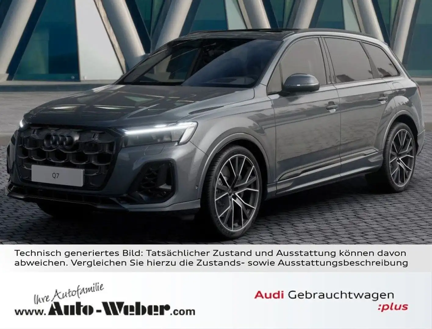 Audi Q7 55TFSIe qu S LINE BLACK PANO AHK B&O MATRIX Grau - 1