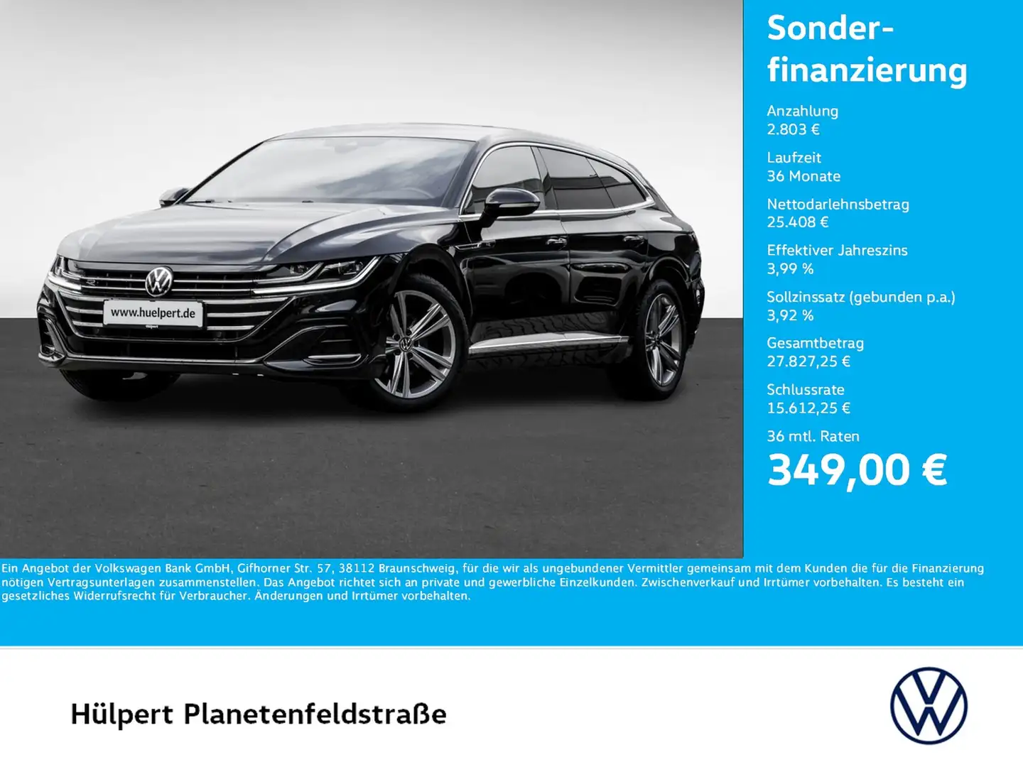 Volkswagen Arteon Shooting Brake 2.0 R-LINE ACC LM18 NAVI Noir - 1