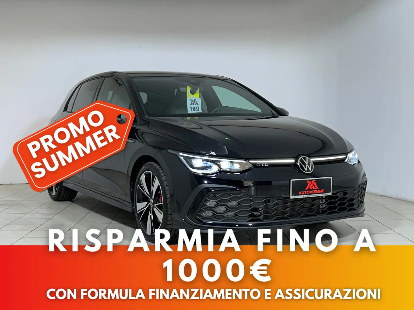 Volkswagen Golf GTD 2.0 tdi tetto + pelle+ matrix Nero - 1