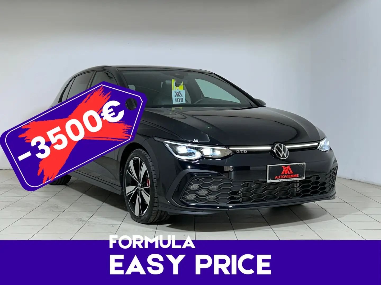 Volkswagen Golf GTD 2.0 tdi tetto + pelle+ matrix Schwarz - 1