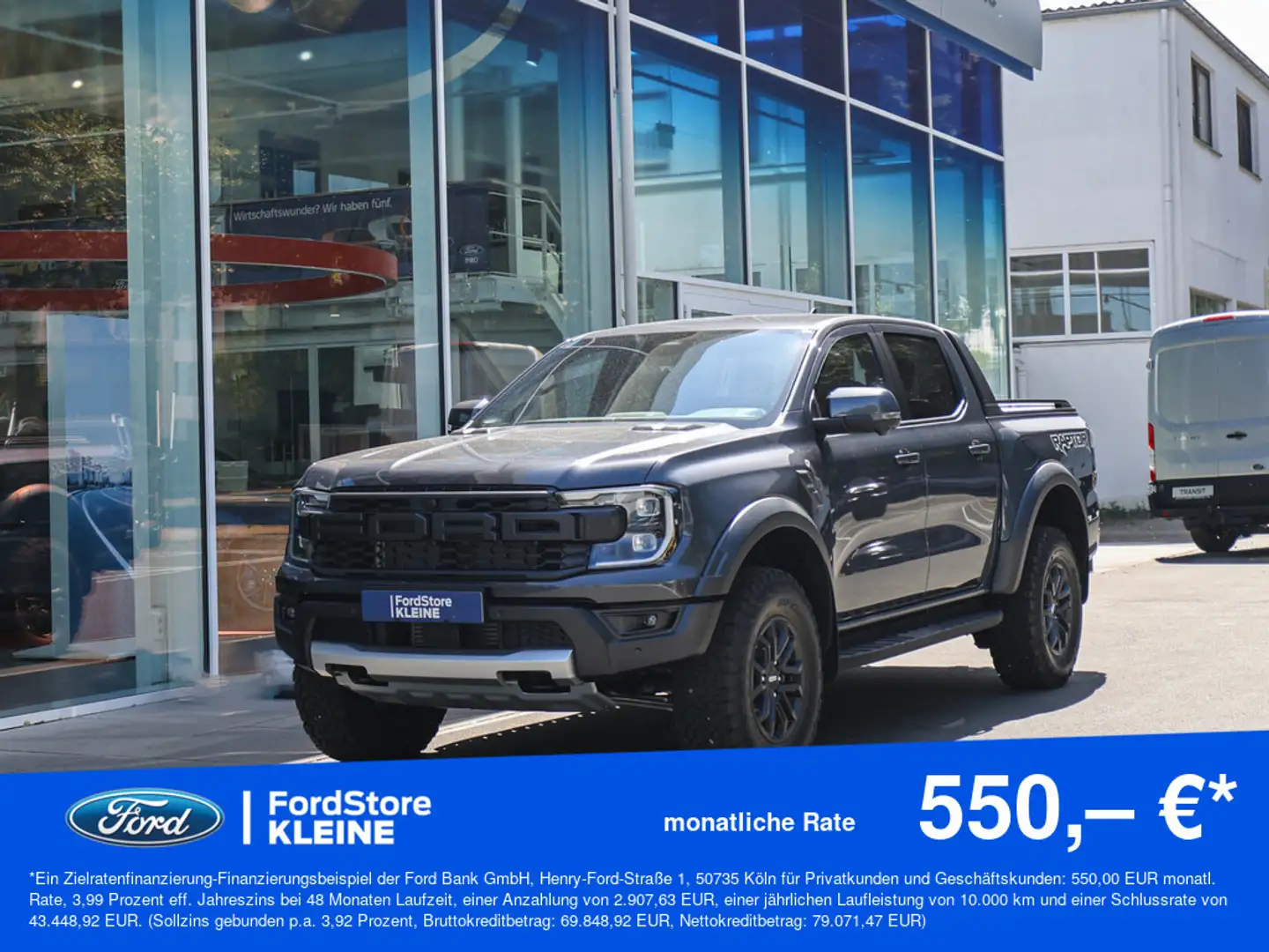 Ford Ranger Raptor 2.0 EcoBlue Doppelkabine Grau - 1
