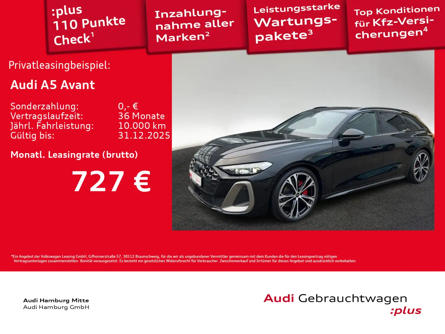 Audi A5 TFSI quattro 150 kW S tronic Standhzg A Schwarz - 1