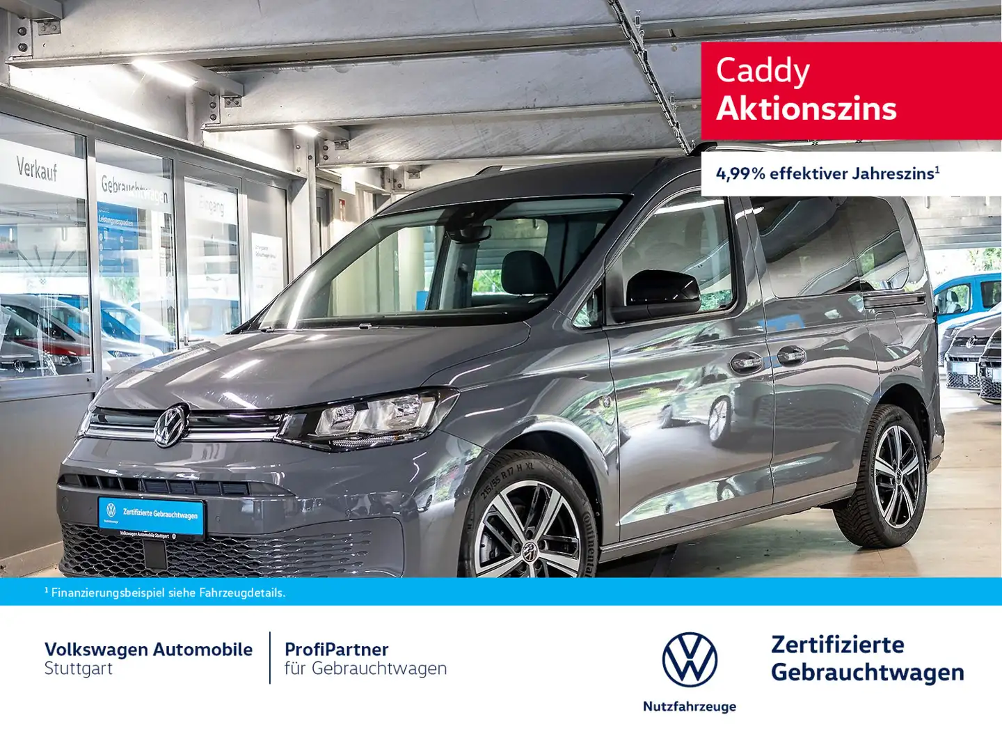 Volkswagen Caddy Goal DSG1.5l TSI Euro 6e Navi Klima Grau - 1