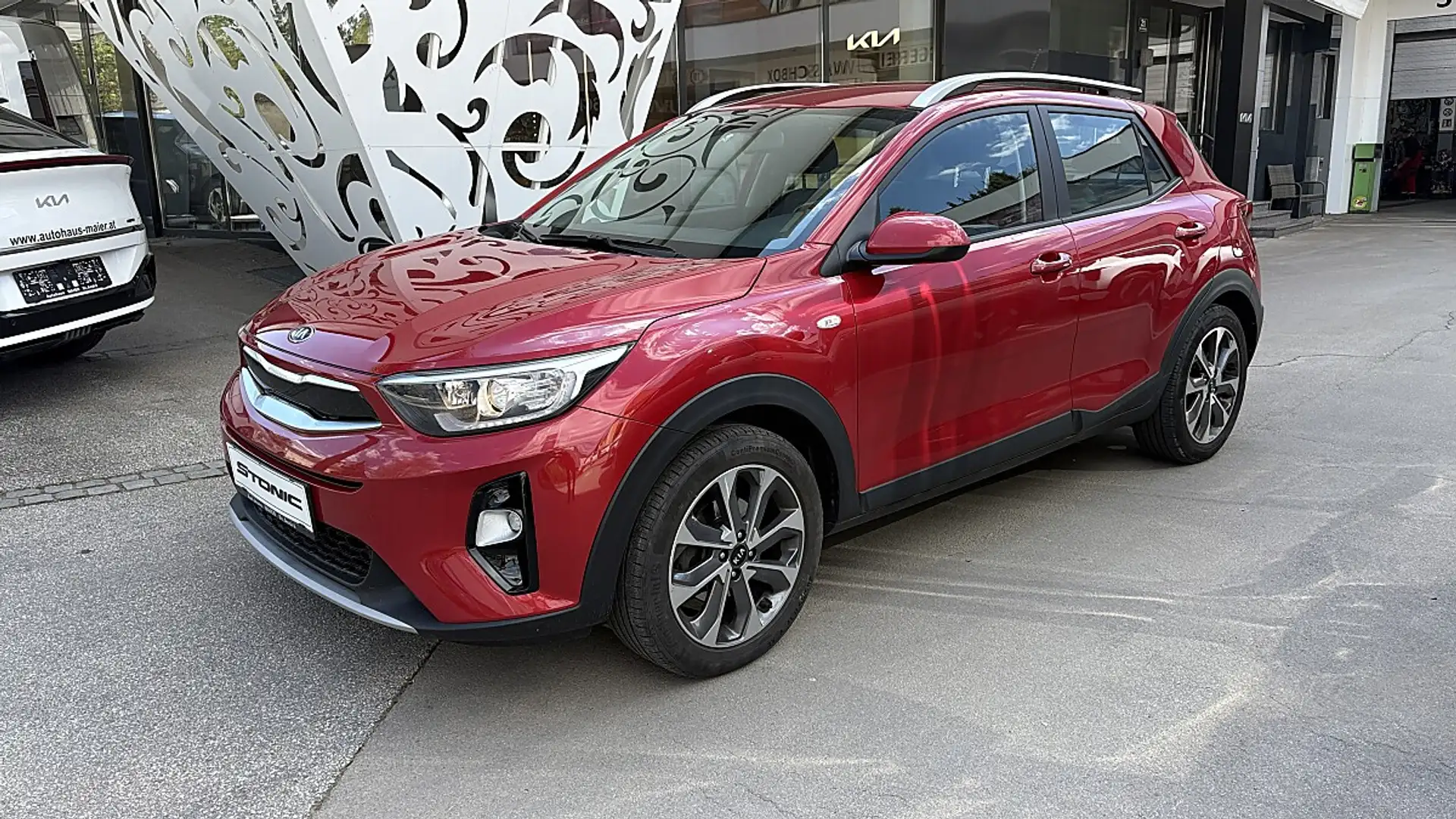 Kia Stonic 1,4 MPI ISG Silber Rot - 1
