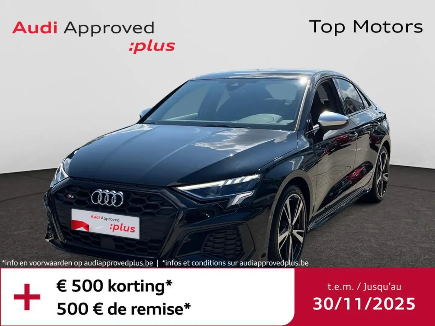 Audi S3 Sedan 2J GARANTIE*S3*AUTOMAAT*QUATRO*CARPLAY*GPS*TOPWAY.BE Noir - 1
