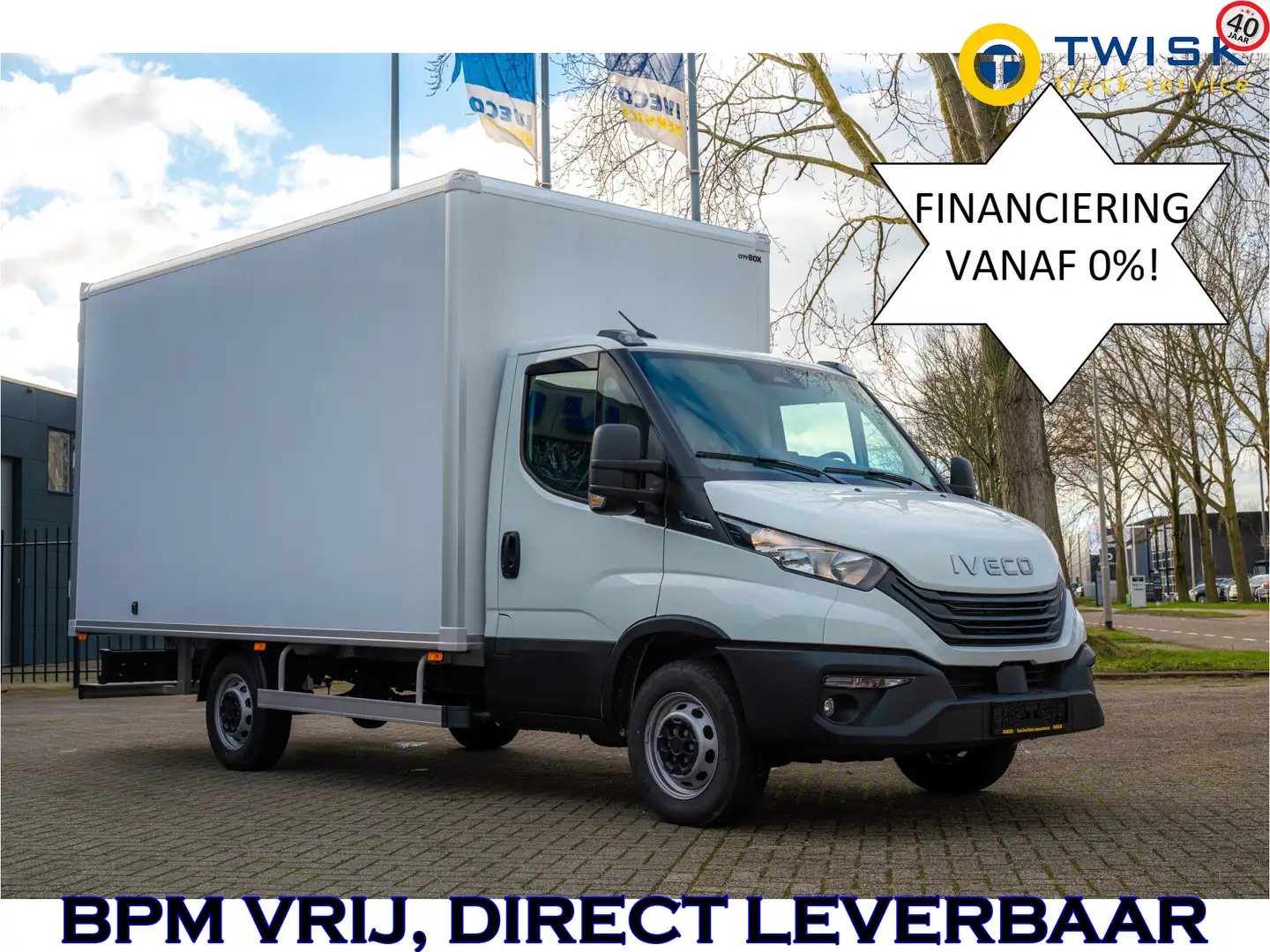 Iveco Daily 35s14a8 NIEUW + Citybox laadbak met achterdeuren, Wit - 1