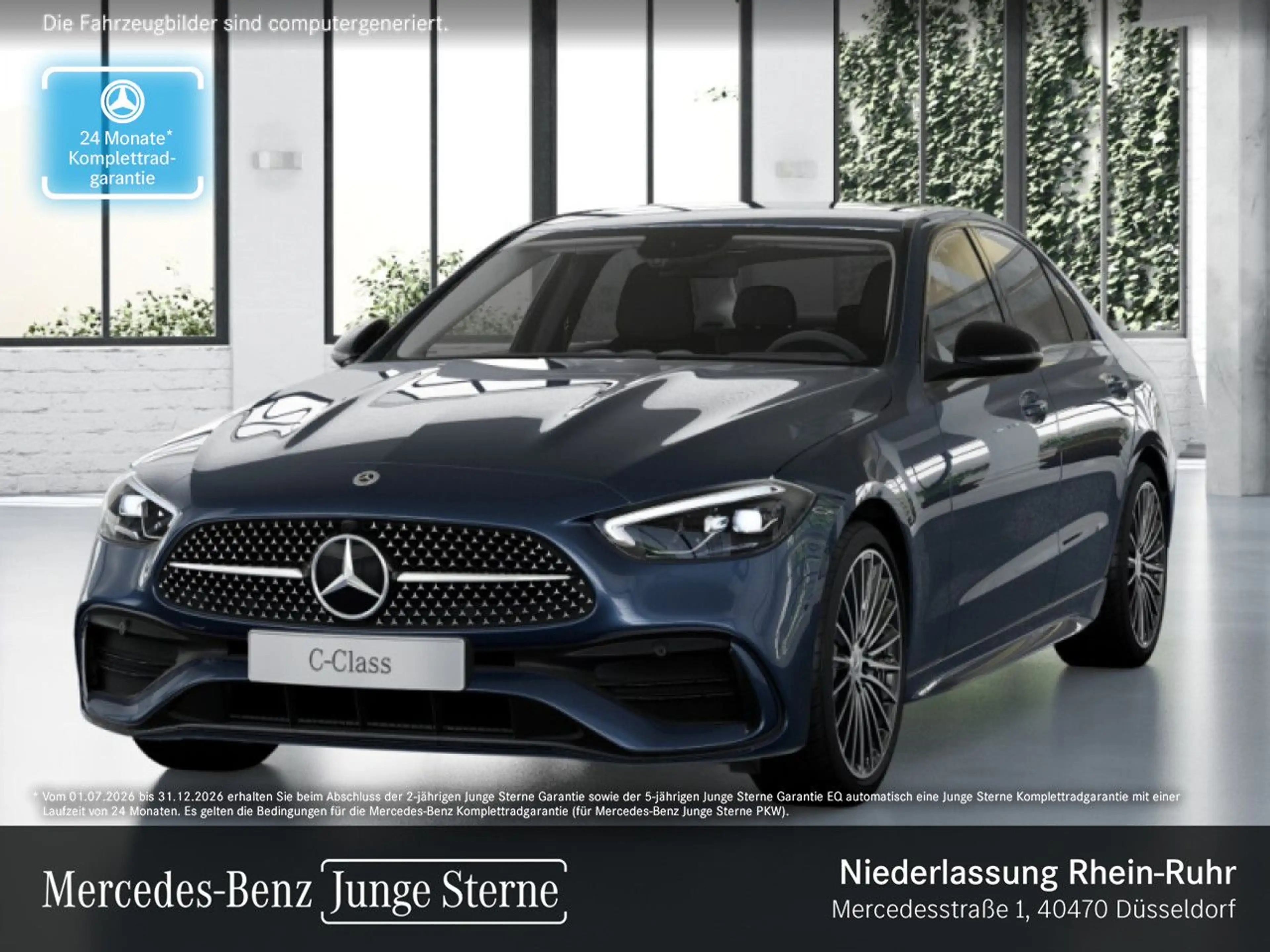 Mercedes-Benz C 180 AMG+NIGHT+LED+KAMERA+19"+TOTW+KEYLESS+9G