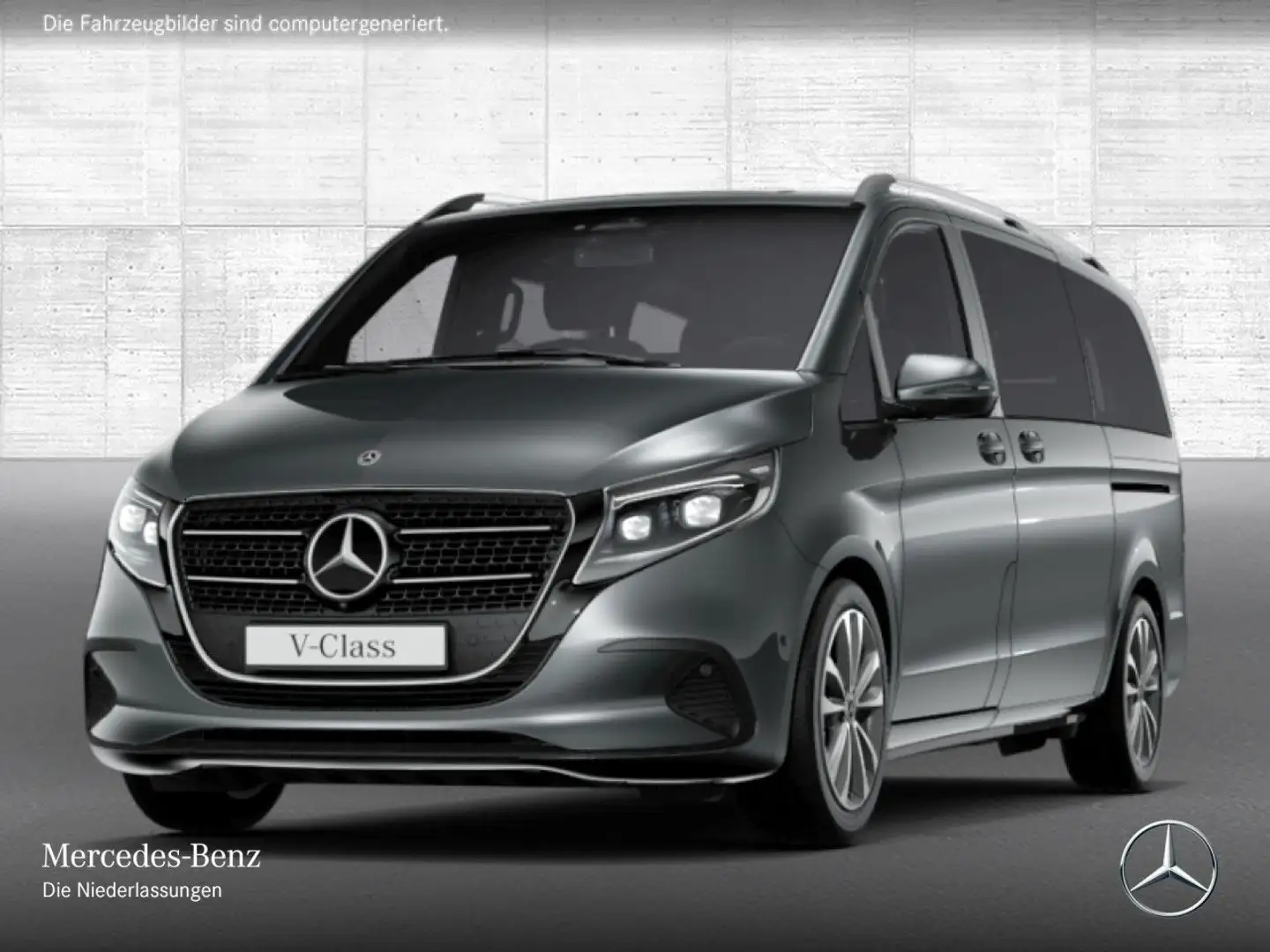 Mercedes-Benz V 300 d 4M STYLE+Allrad+9G+StandHZ+Klimaautom.+DIS Grau - 2