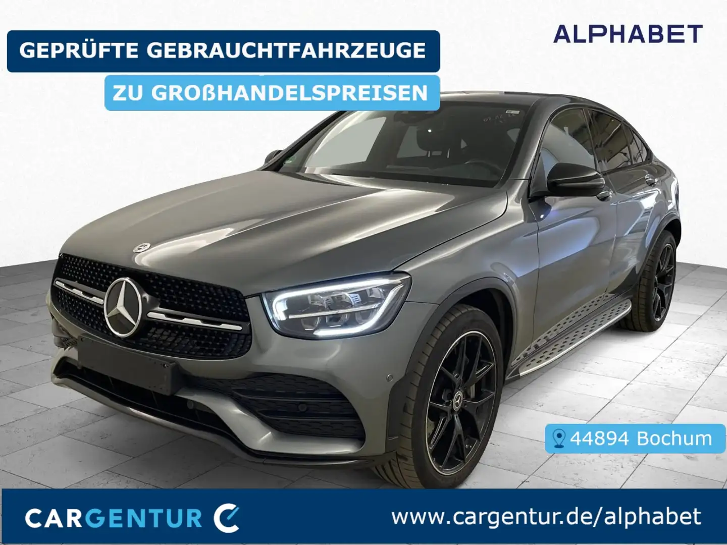 Mercedes-Benz GLC 220 d Coupe AMG Line 4Matic AHK S-Dach SpoSi HuD Grau - 1