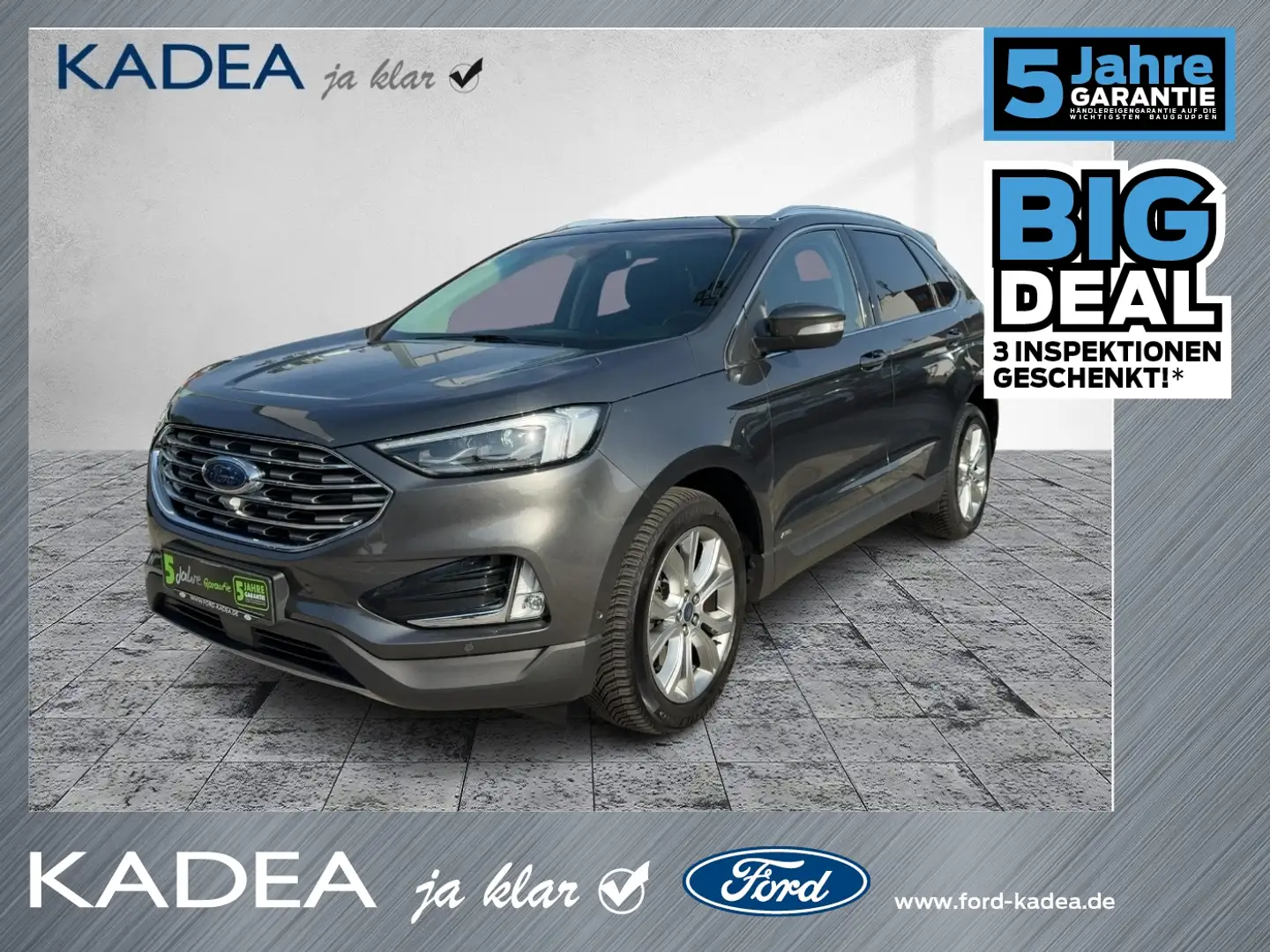 Ford Edge 2.0 EcoBlue Titanium ACC+LED+Winterp.+Kam. Grigio - 1