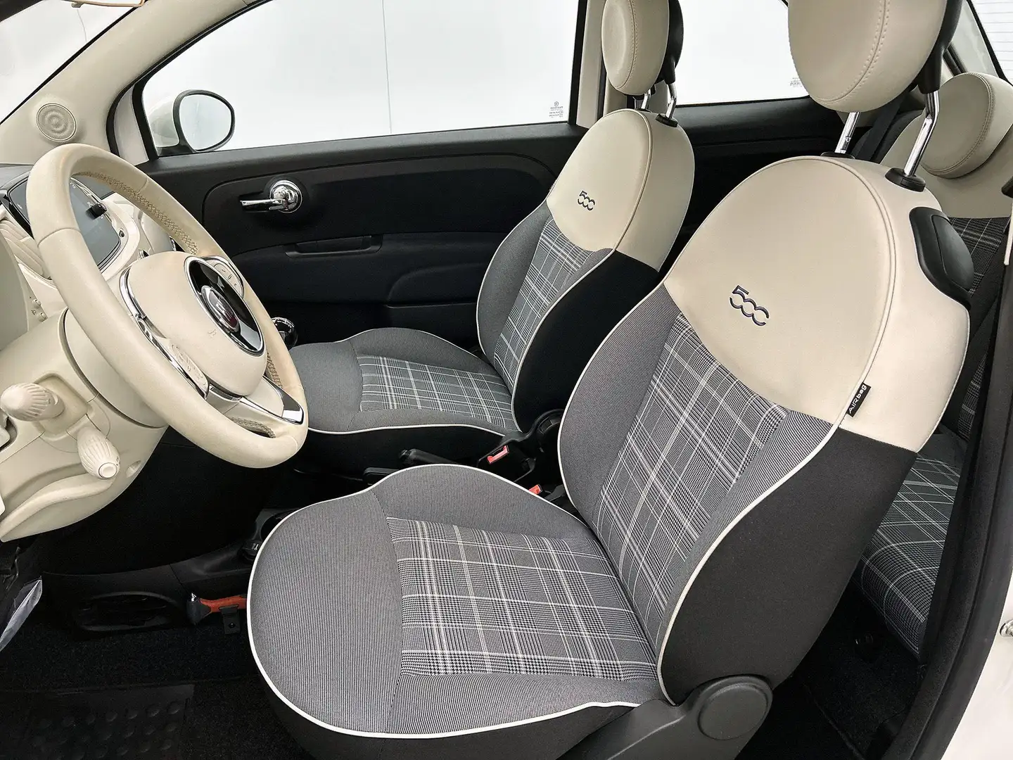 Fiat 500 1.0 Hybrid Lounge | Airco | Navigatie | Parkeersen Weiß - 2
