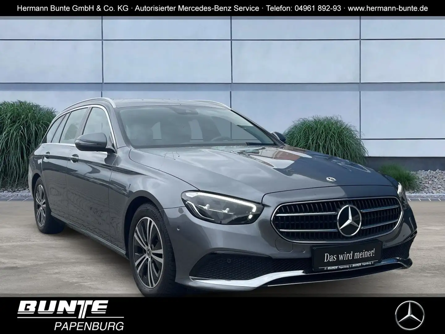 Mercedes-Benz E 200 d T AVANTGARDE/LED/AHK/LEDER/NAVI/KAMERA Gris - 1