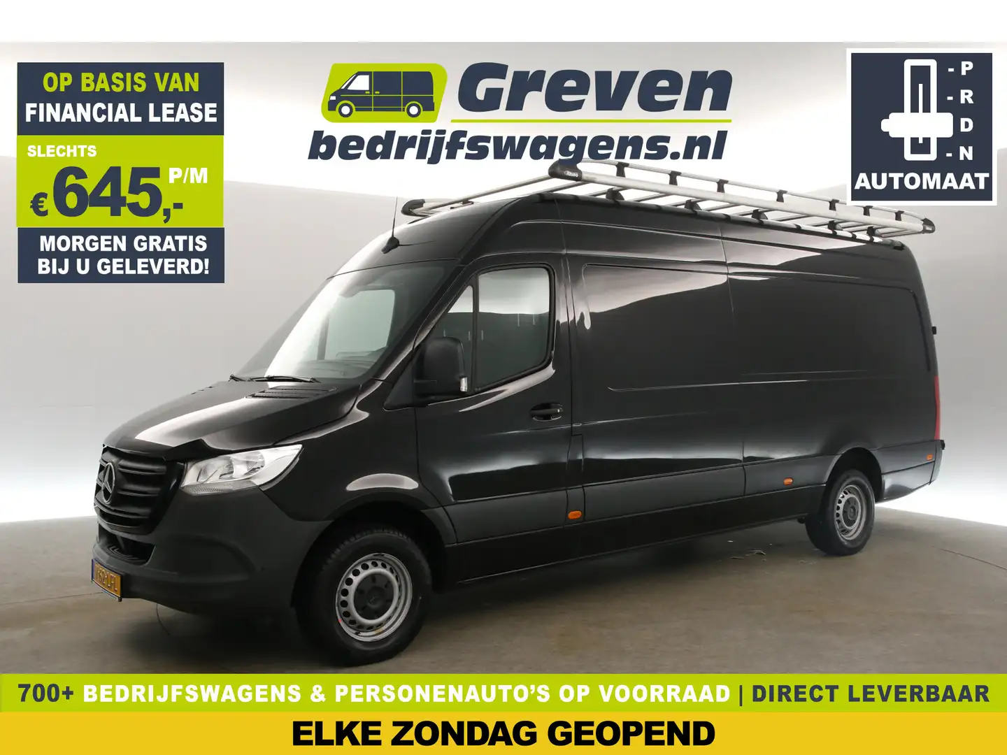 Mercedes-Benz Sprinter 319 CDI L3H2 191PK Automaat Airco Cruise Camera Ca Noir - 1