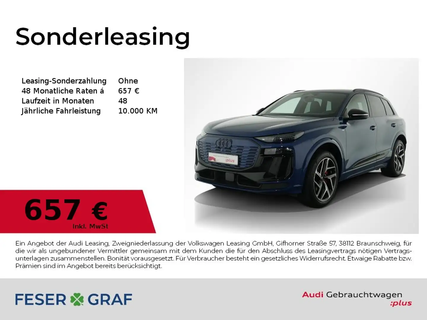 Audi Q6 e-tron e-tron S line Edition one/Matrix/Pano/Luft/Air/HuD Blau - 1